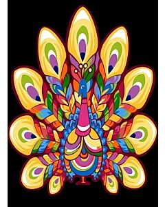 Seg de Paris voorbedrukte stramien gekleurde pauw 929.643 borduren