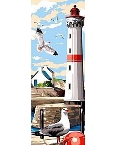 Seg de paris voorbedrukt stramien vuurtoren met meeuwen 950.176 borduren