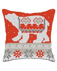 Orchidea kussenpakket ijsbeer met motief 9591 om te borduren