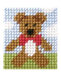 Orchidea kids borduurpakket mijn eerste borduurpakket - beertje met strikje 9717 voorbedrukt