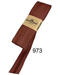 Oaki Doki biaisband kl.973 houtbruin 20mm gevouwen afmeting