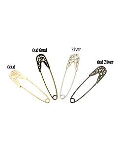 Veiligheidsspeld (kiltspelden) oud zilver zijn ca. 8cm groot.