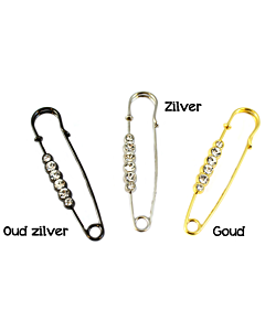 Kilt speld met diamantjes zilver