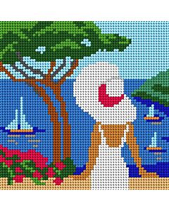 Orchidea borduurpakket mooi uitzicht 9773 voorbedrukt, ideaal voor beginners.