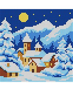 Orchidea borduurpakket winterlandschap 9783 voorbedrukt stramien incl. garen