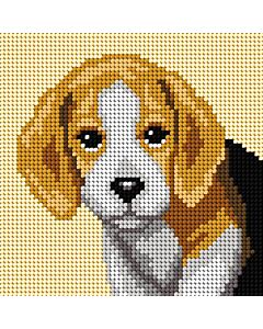 Orchidea borduurpakket hondje 9786 voorbedrukt stramien incl. garen, ideaal voor beginners!