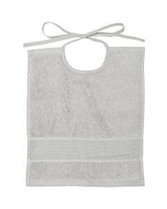 Rico Design licht grijs baby slabbetje 145030 met aida rand.