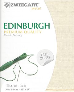Linnen borduurstof Edinburgh 35counts kl.99 ecru  afm. 48x68cm Zweigart