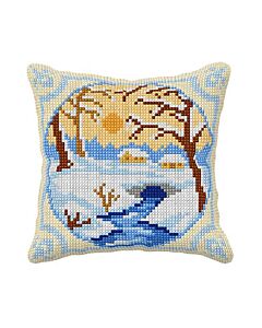 Orchidea borduurkussenpakket winter seizoen 99047 voorbedrukt