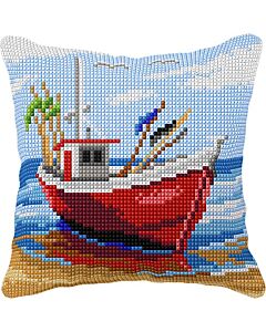 Borduurpakket kussenpakket boot orchidea 99058