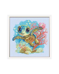 Aine borduurpakket baby schildpad A1037 telpatroon