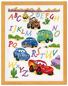 Borduurpakket  ABC Cars Disney Vervaco pn-0014877