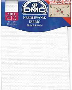 Aida 14ct 5.5 kruisje borduurstof dmc kleur 712 afm.