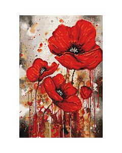 Luca-s borduurpakket 'Vibration of Poppies' B7044 telpatroon