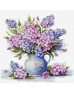 Luca-s borduurpakket hortensia's van hoop B7059 telpatroon