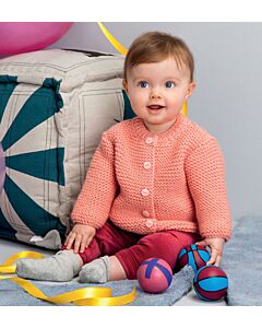 Breipakket baby vest in ribbelsteek van Phildar