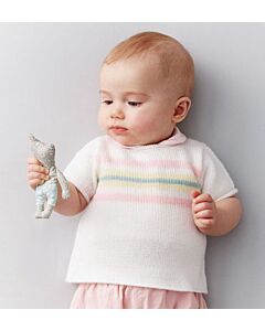 Babytruitje korte mouw van phildar wol super baby incl breipatroon