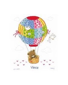 Vervaco borduurpakket geboortetegel ballonvaart borduren pn-014791