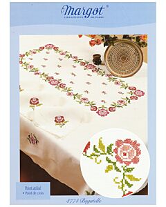 Voorbedrukt tafelkleed  Tradition van margot in kruissteek excl garen afm 140x200cm.