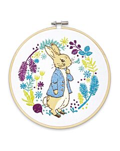 Crafty Kit vrijborduurpakket pieter konijn nieuwe avontuur beatrix-004 voorbedrukt incl. borduurring