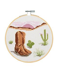 DMC borduurpakket Boots BK1983 telpatroon incl. borduurring. Live the American dream!