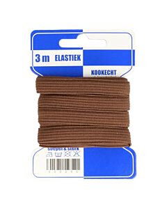 Blauwe kaart elastiek bruin