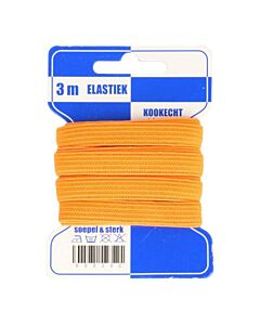 Blauwe kaart elastiek oranje