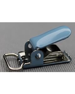 Bretelclips in het blauw zijn toepasbaar bij o.a. lakenspanners, speenkoorden, slabbers, naambadges en natuurlijk de welbekende bretels.