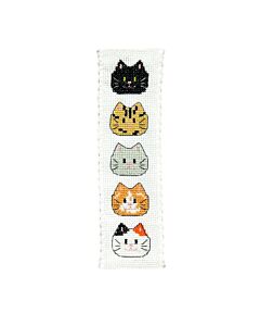 Crafty Kit borduurpakket boekenlegger katten BM-002 telpatroon