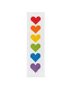 Crafty Kit borduurpakket boekenlegger regenboog liefde BM-010 telpatroon