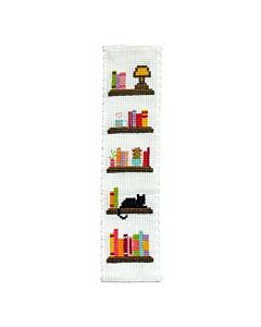 Crafty Kit borduurpakket boekenlegger boekenplanken BM-012 telpatroon