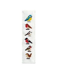Crafty Kit borduurpakket boekenlegger vogels BM-020 telpatroon