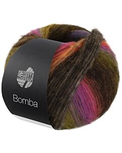 Lana Grossa Bomba kleur 1 (paars/geel/groen/roze/rood)