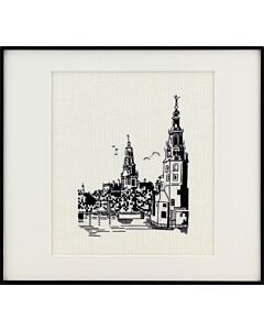 Pako borduurpakket Amsterdam grachten  212.951 borduren op linnen