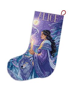 Borduurpakket kerstsok Arctic Enchantress Stocking - Leti Stitch L10-002