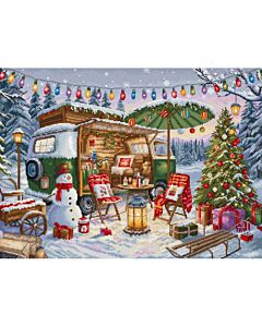 Letistitch borduurpakket Santa and Friends L8082 telpatroon