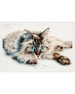 Magic needle borduurpakket fluffy cat happiness 260-170 telpatroon