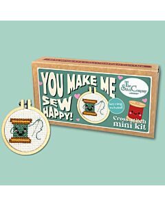 Crafty Kit borduurpakket matchbox mini kt klosje garen incl. kleine borduurring & sleutelhangertje