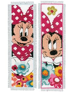 Borduurpakket 2 boekenleggers Minnie dagdroomt Disney Vervaco pn-0168651