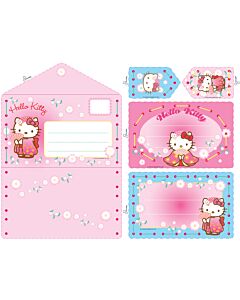 Borduurpakket 2 Borduurkaarten Hello Kitty van Vervaco pn-0161851