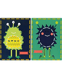 Borduurpakket 2 borduurkaarten van ruimte monsters van Vervaco PN-0157037