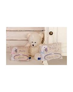 Borduurpakket baby slaapt / baby is wakker om te borduren voor een baby