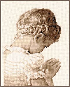 Borduurpakket biddend meisje van Vervaco pn-0158511