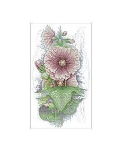 Borduurpakket bristly hollyhock Maria van Scharrenburg Lanarte 23048