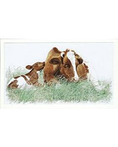 Thea Gouverneur Borduurpakket bruine koe 449