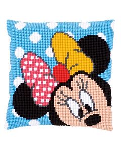 Borduurpakket Disney Minnie kiekeboe kruissteekkussen  voorbedrukt Vervaco pn-0167234