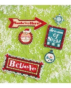 Borduurpakket Kersornamenten - Whimsical Signs Ornaments van dimensions  Dimensions 70-08953