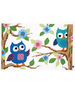 Borduurpakket kleed uilenpraatjes om te borduren  van vervaco  pn-0153851