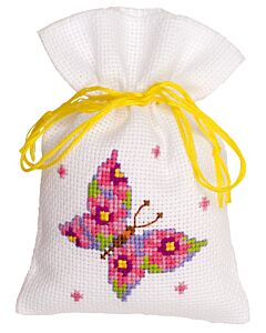 Borduurpakket kruidenzakje roze vlinder Vervaco pn-0146852