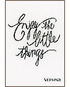 Borduurpakket kruissteek telwerk Enjoy the little things Vervaco PN-0156397